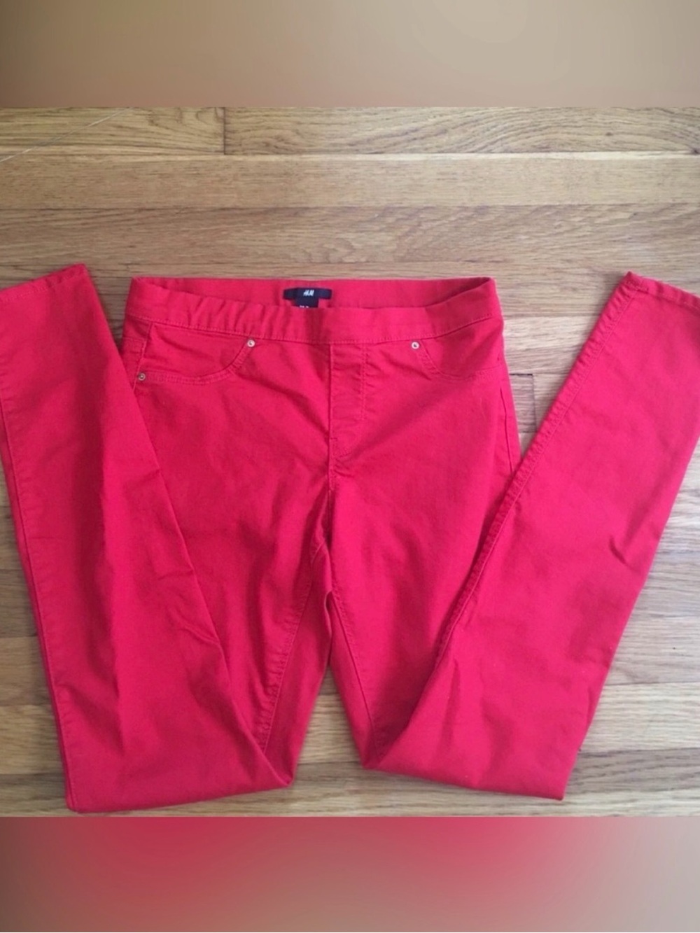 H&M Women's Bright Red Skinny Jeans